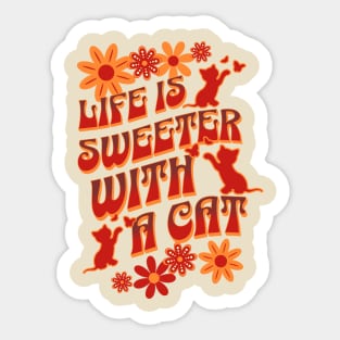 Life is Sweeter with a Cat Sticker